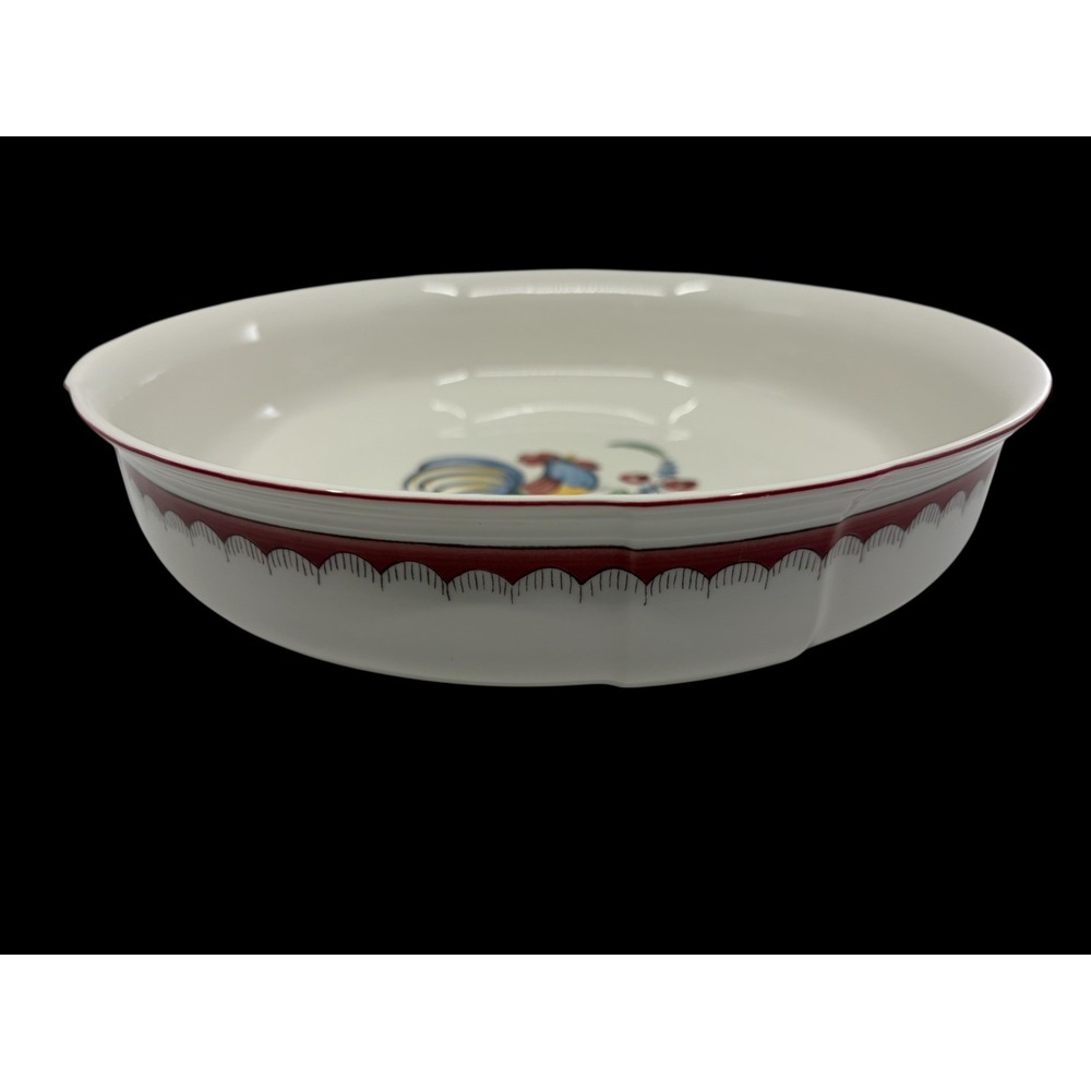Villeroy & Boch Jardin D Alsace Fleur Rooster 10" Round Shallow Serving Bowl